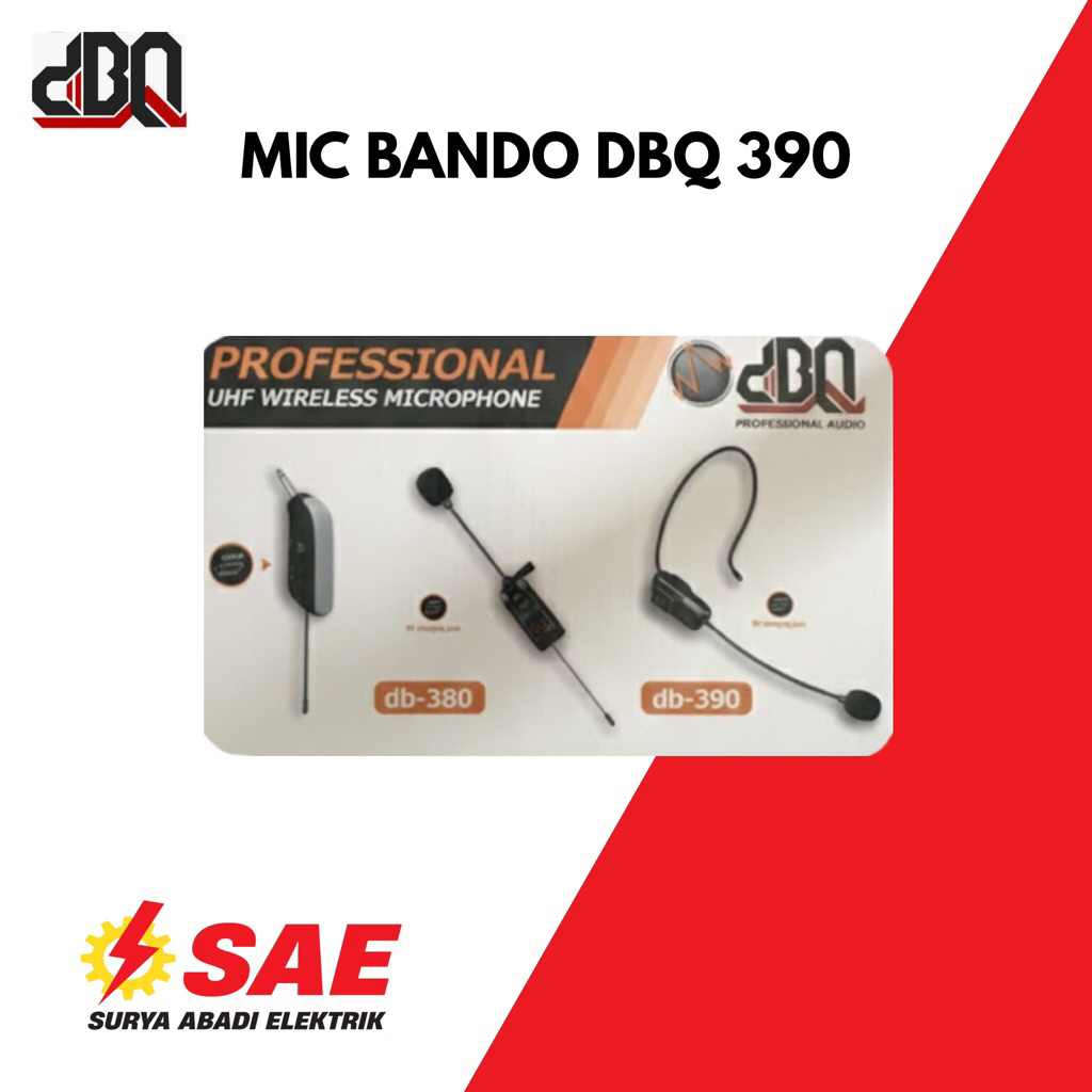 Microphone dBQ UHF Wireless Bando DBQ 390