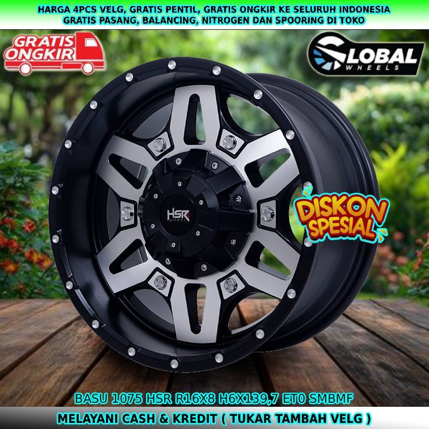 Velg mobil R16 untuk mobil Terrano| Hardtop| Blazer| Dmax| Panther| dll velg hsr basu R16