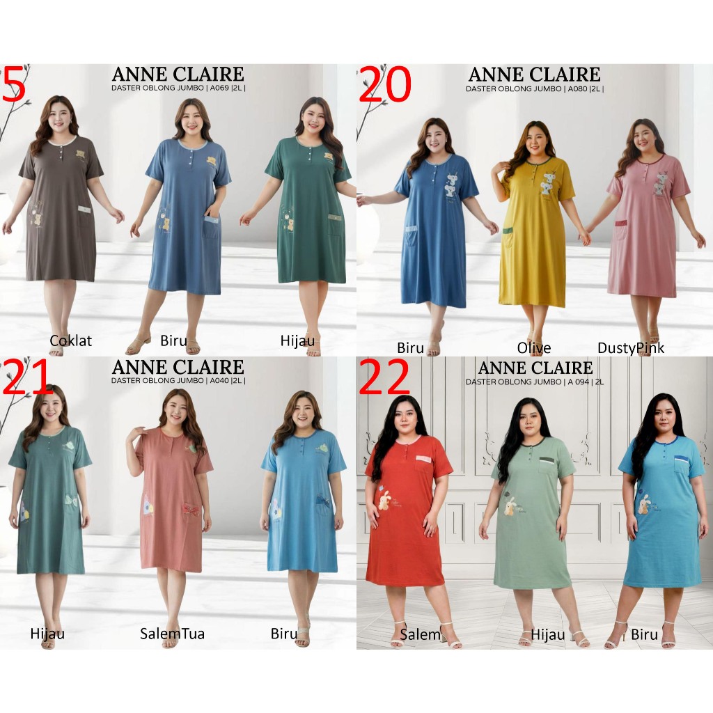 Daster Jumbo XL 2L ANNE CLAIRE