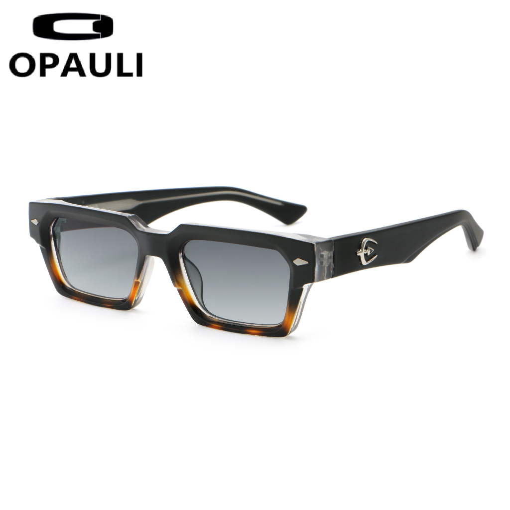 Opauli Kacamata Hitam Korea Kotak Fashion Unisex Pria Wanita Modern Bahan Polycarbonate 9861
