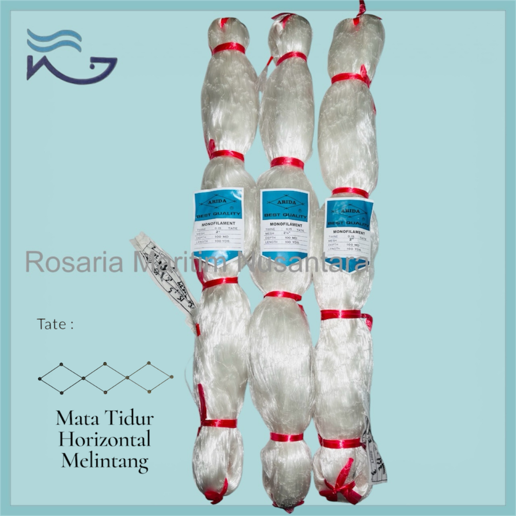 JARING SENAR ARIDA 015 100 x 100 yds Tate / JARING IKAN / JARING BURUNG SAWAH PENGAMAN PADI / MONOFI