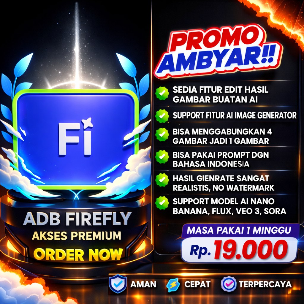 4000 Credit Generative Fill Adobe Firefly - Resmi - GRNSI