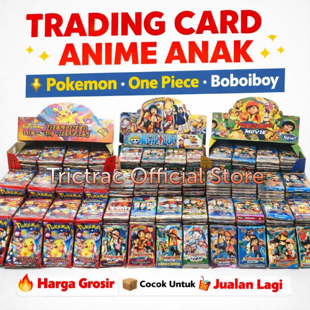 12 Sachet Kartu Foiil Import Naturo FF Seri BOBOIBOY  BRAINROT ANOMALI ML Pokemon  Spiderman Roblox 