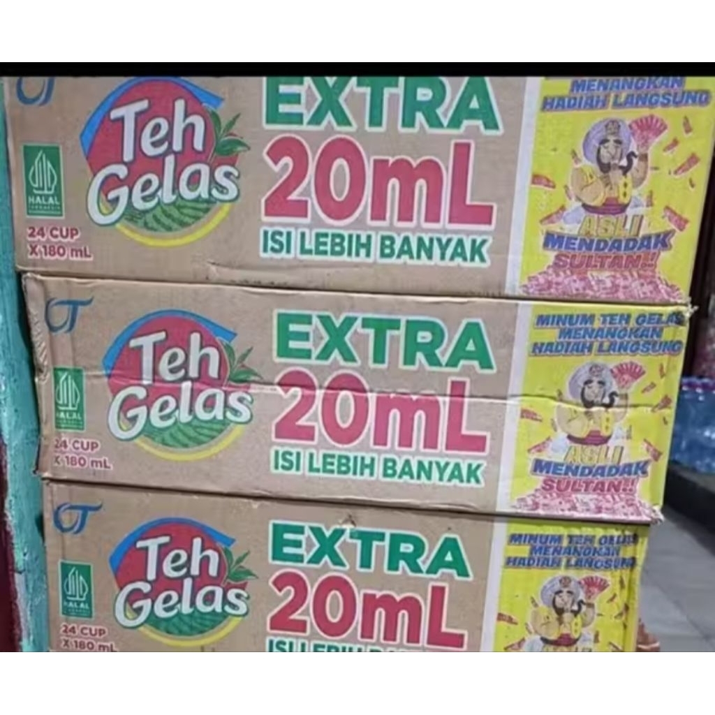Teh Gelas Cup 1 Dus isi 24pcs 180ml