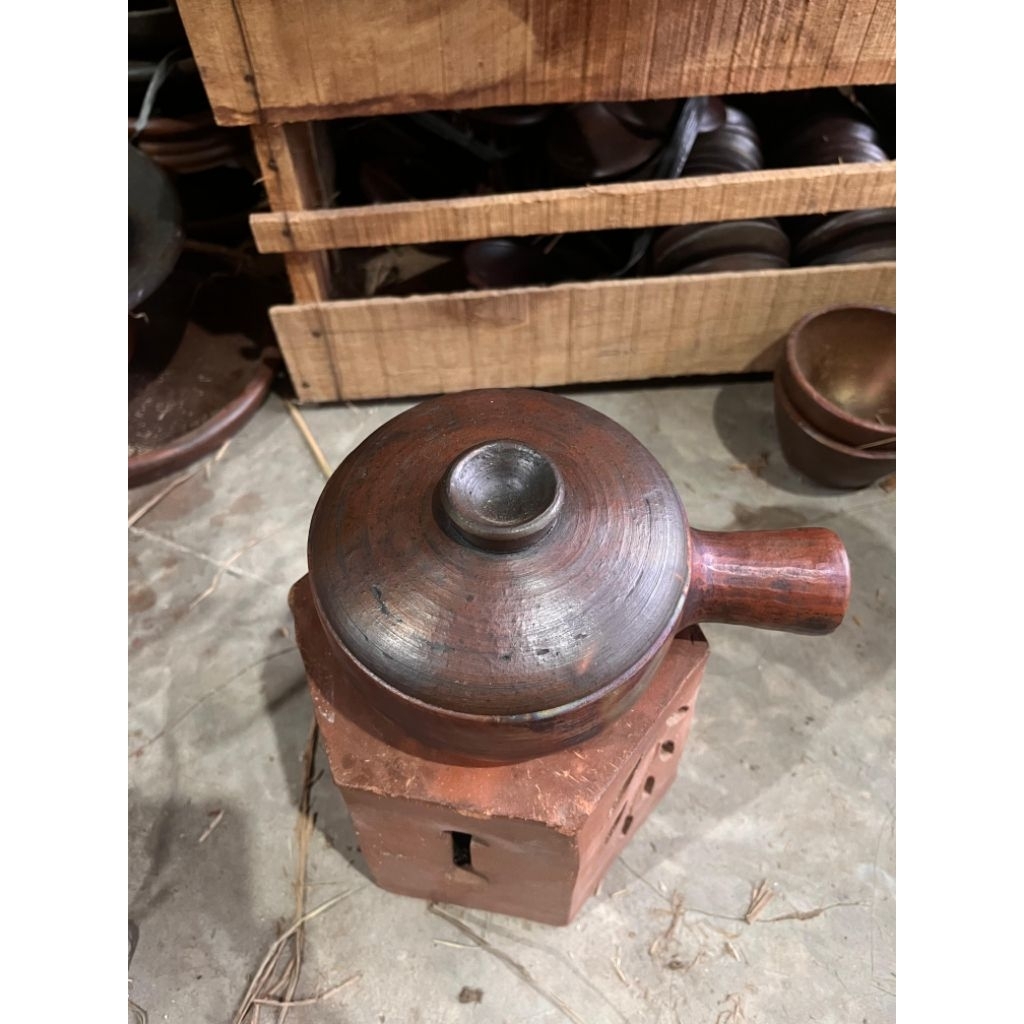 Teplon Tanah Liat D .14/ Panci Tanah Liat | Gerabah Tanah Liat| Gerabah klaten