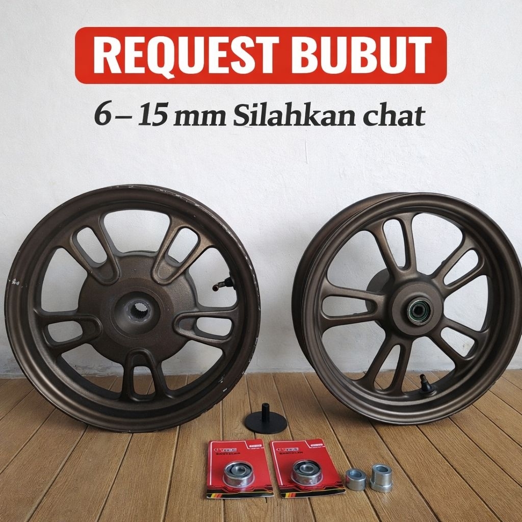 velg ring 12 BUBUT PNP honda 110 beat spacy genio vario 110 scoopy