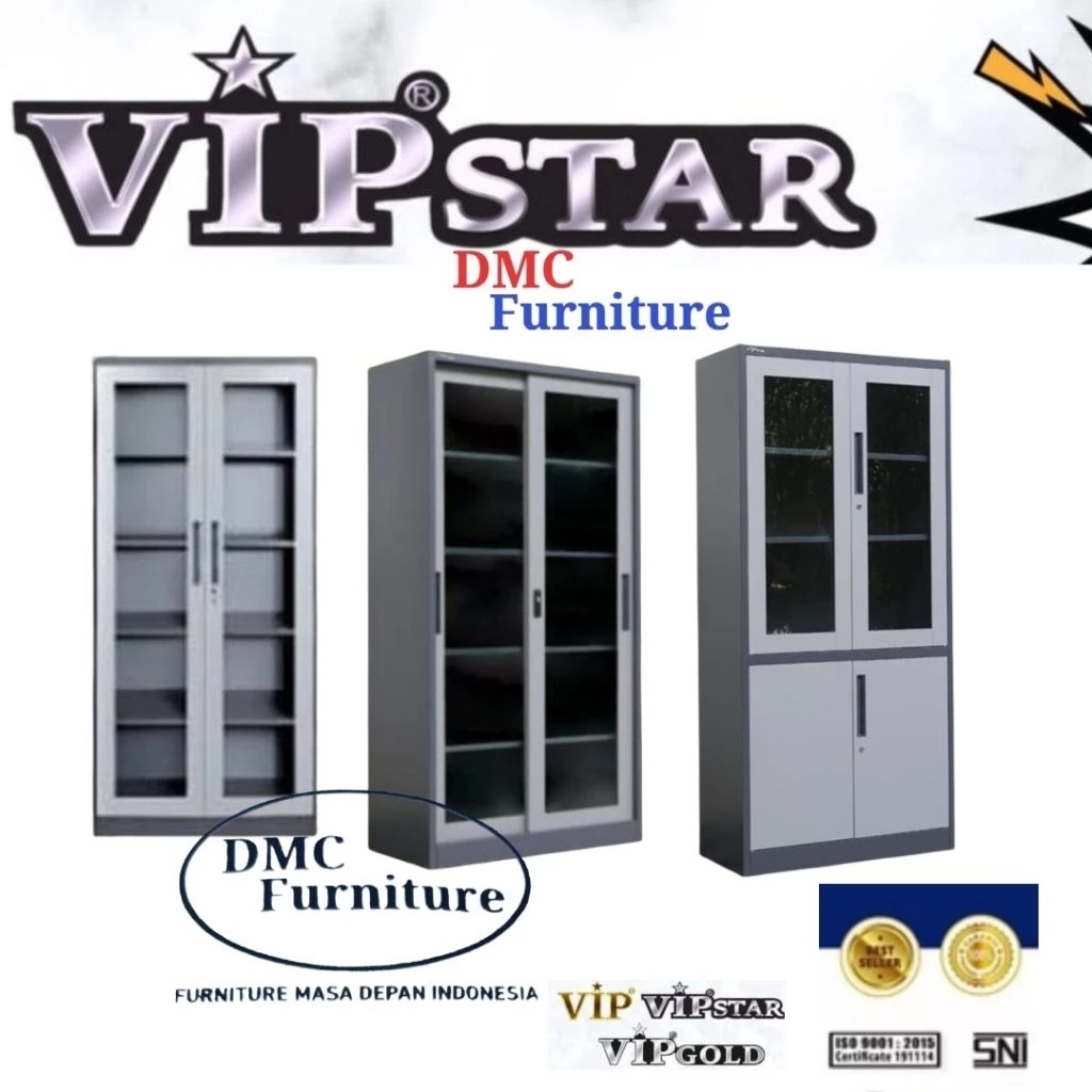 Lemari Arsip VIP STAR lemari arsip pintu kaca kombinasi lemari arsip sliding kaca lemari arsip pintu