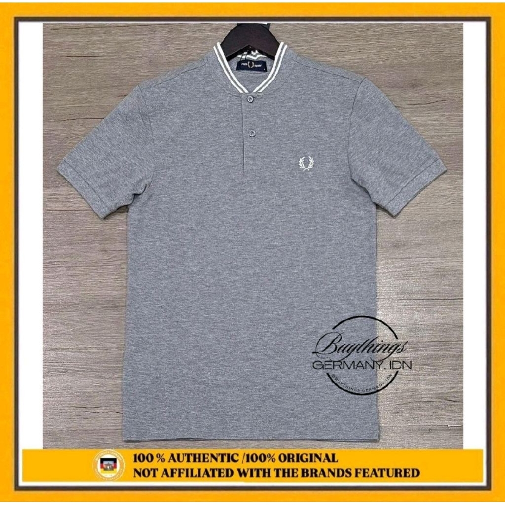 F*ED.P MEN BOMBER COLLAR POLO STEEL MARL (100% AUTHENTIC) - POLO PRIA