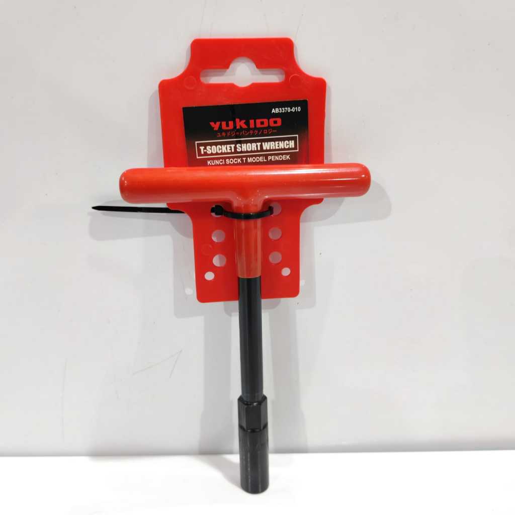YUKIDO Kunci Sok T 10MM Mini Full Besi Lapis Karet