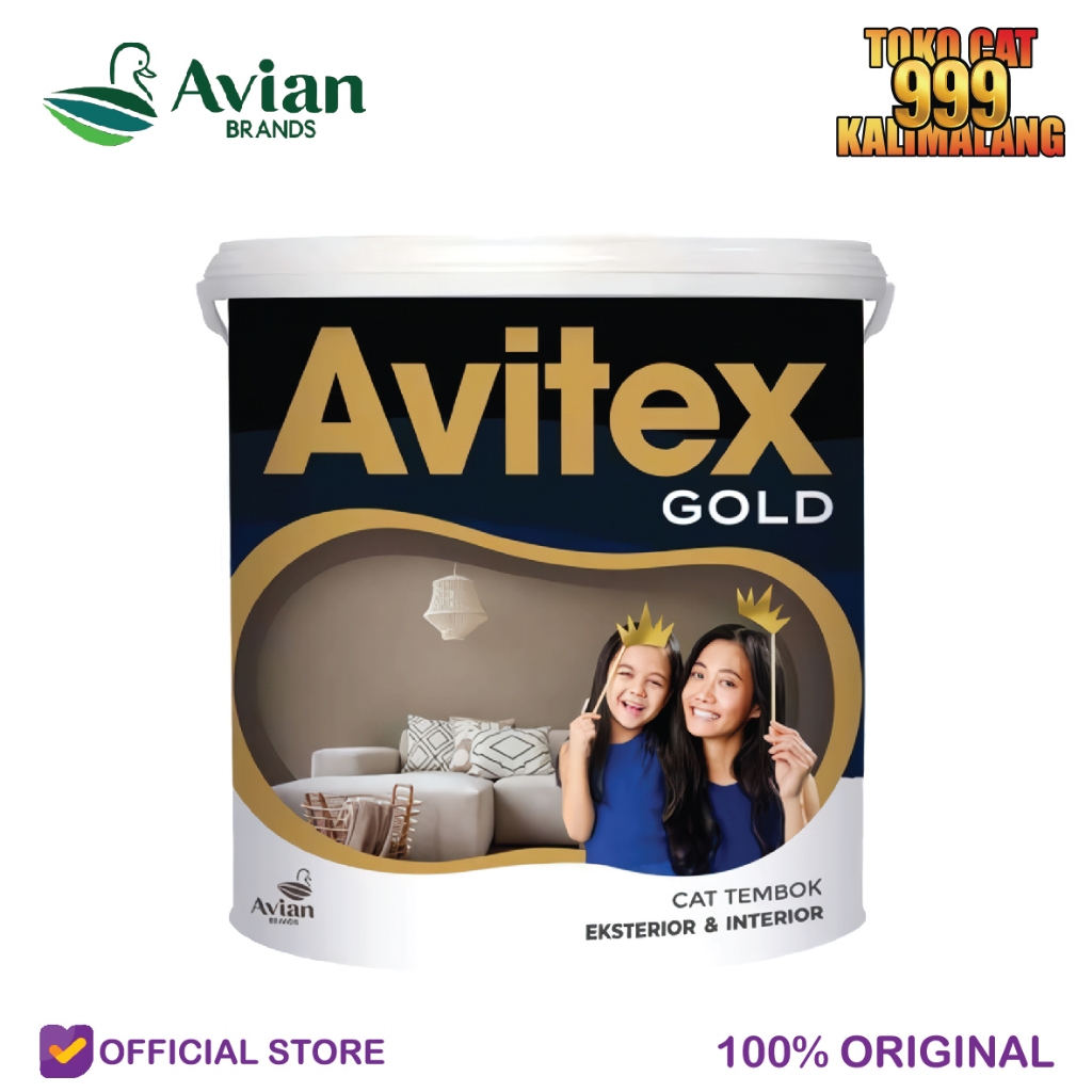 Cat Tembok Rumah Interior Avian Avitex Gold Interior Warna Putih 25 Kg REGULER/CARGO