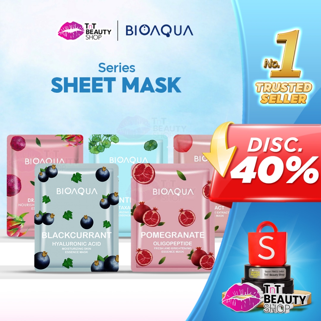BIOAQUA Sheet Mask Brightening Moisturizing Hydrating Anti Aging Masker Wajah | Tnt beauty shop