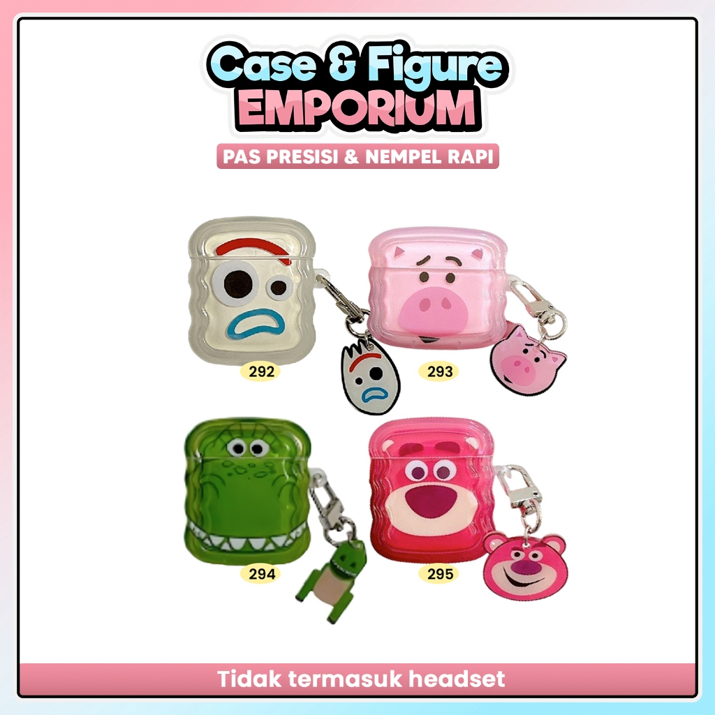 [ATP] Case Pods Gen 1 2 3 Pro Toy Story Lots Forky Dino Piggy Soft Silicone Karakter GB28