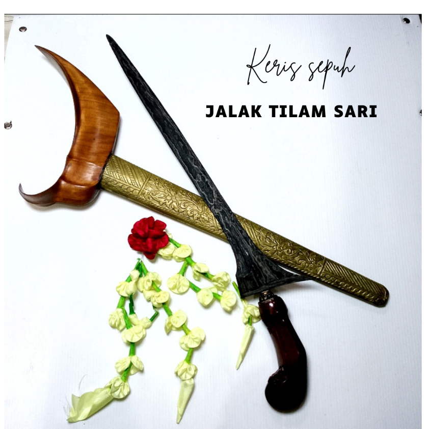Keris Sepuh Jalak Tilam Sari Pamor Wengkon Isen era Majapahit | Sandangan Warangka Ladrang Solo