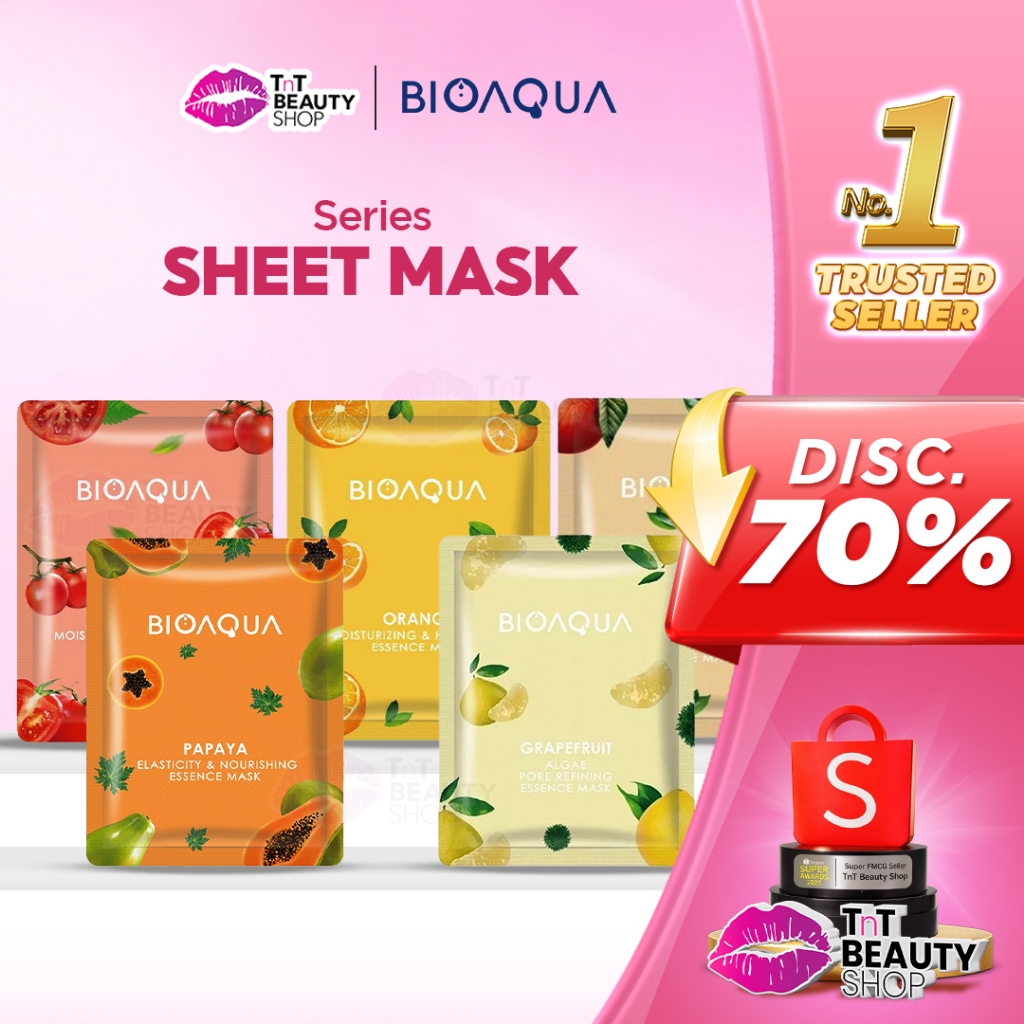 BIOAQUA Masker Sheet Mask Vegetables and Fruits Series | BPOM | TnT Beauty Shop