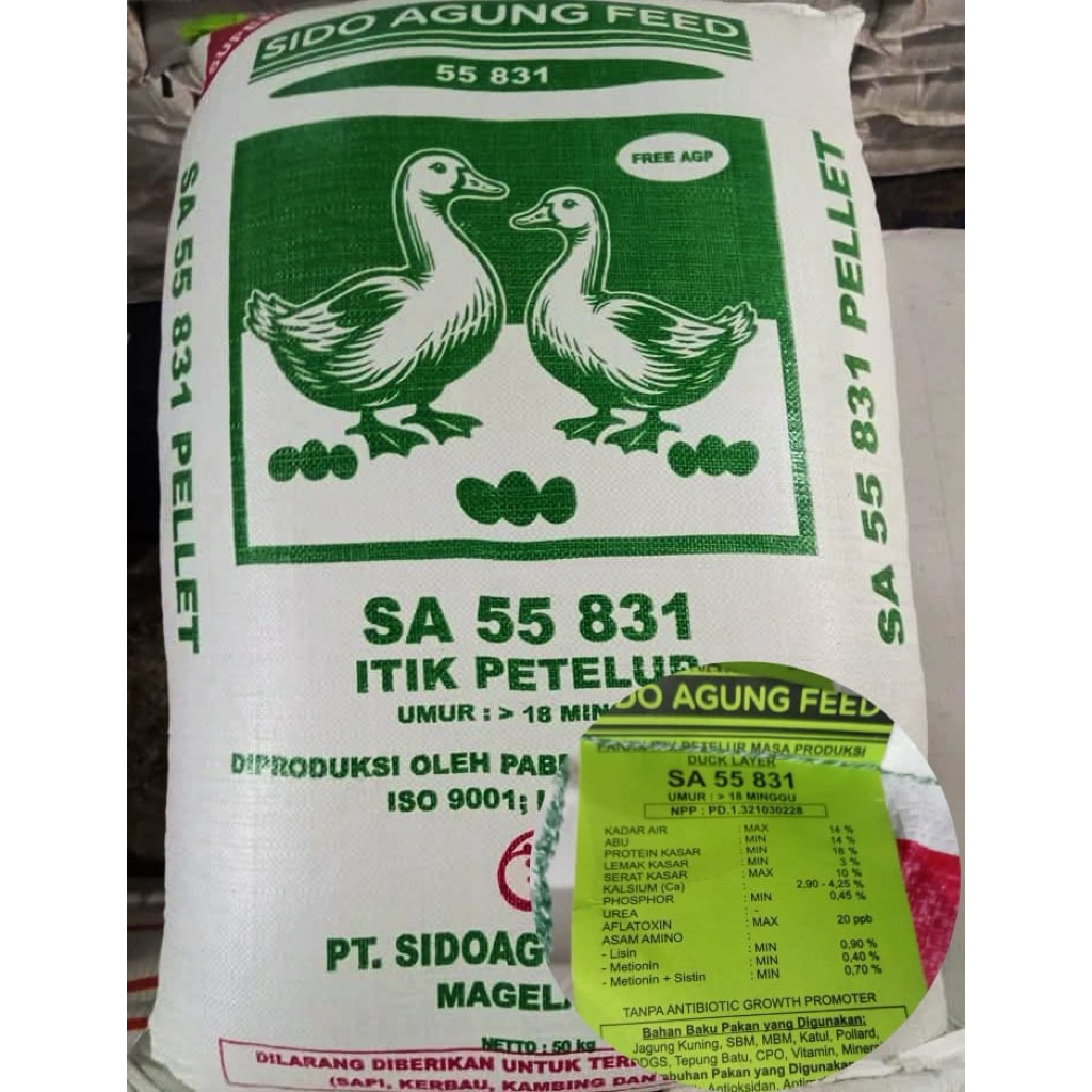 SA55831 PREMIUM PAKAN JADI BEBEK PETELUR 1KG