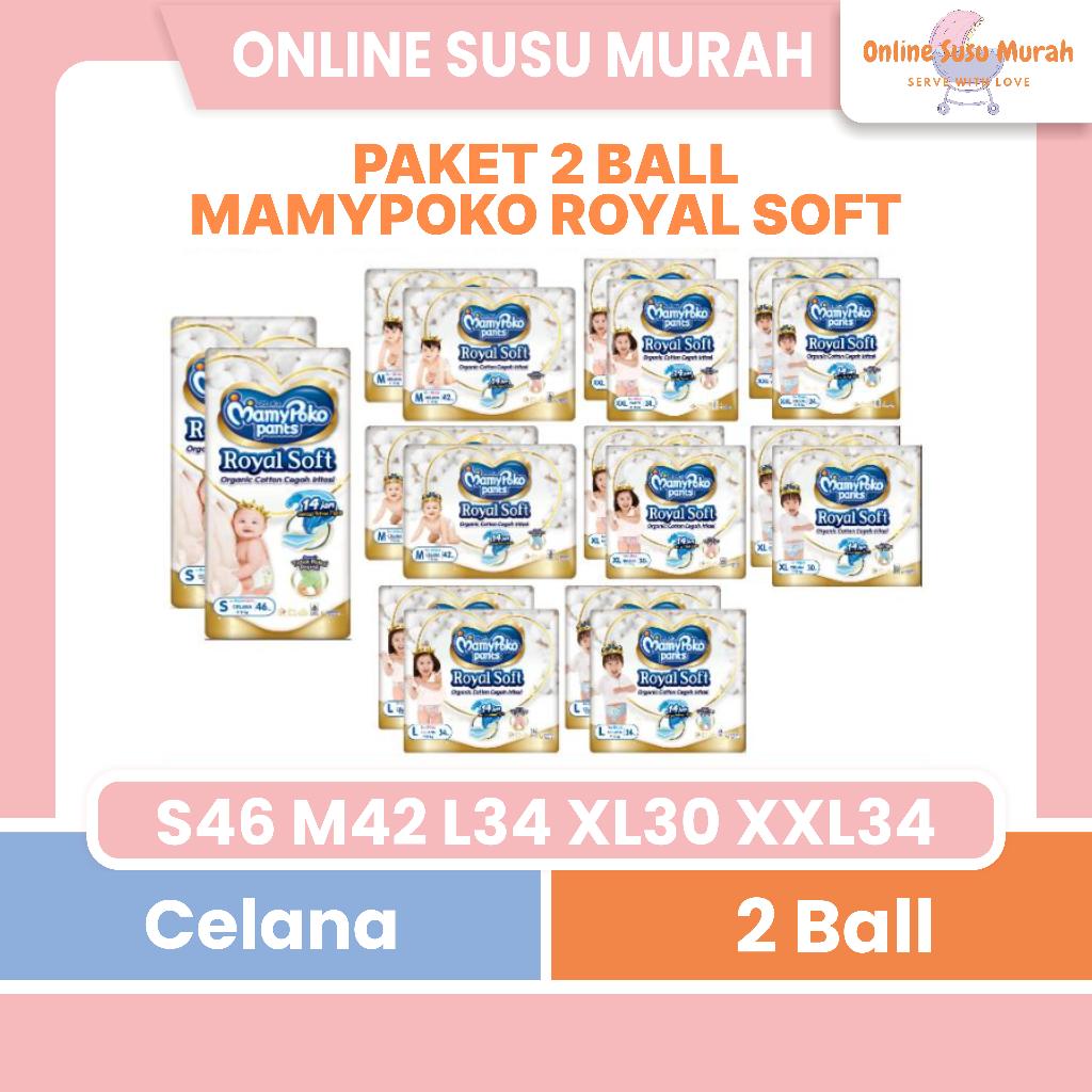 MAMYPOKO PANTS ROYAL SOFT PAKET 2 BALL S46 M42 L34 XL30 XXL24 BOY GIRLS MAMY POKO POPOK CELANA PPKS