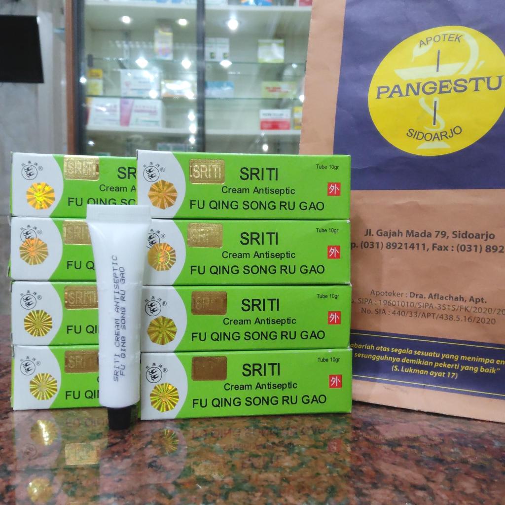 Sriti Cream Antiseptic 10 gr / Salep Fu Qing Song Ru Gao / Krim OTC Antiseptik Cap Burung