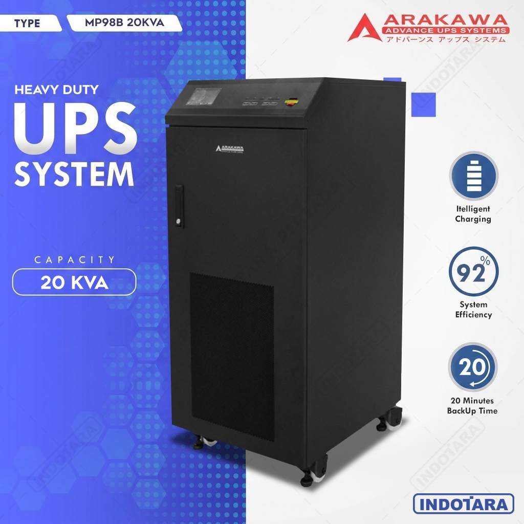 UPS Online 20KVA / Arakawa Online UPS 3 Phase MP98B - 20 Minute Backup With Toore Battery
