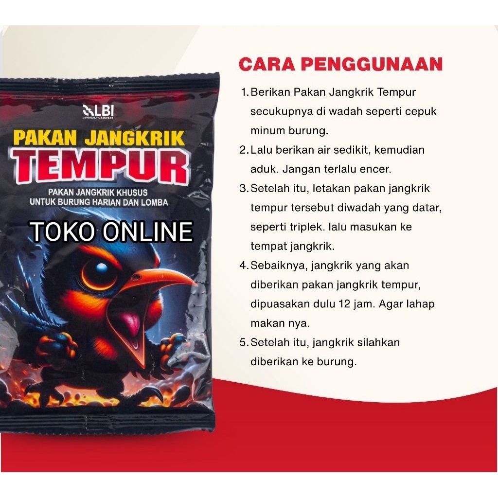 PAKAN JANGKRIK TEMPUR UNTUK BURUNG tempur pakan jangkrik