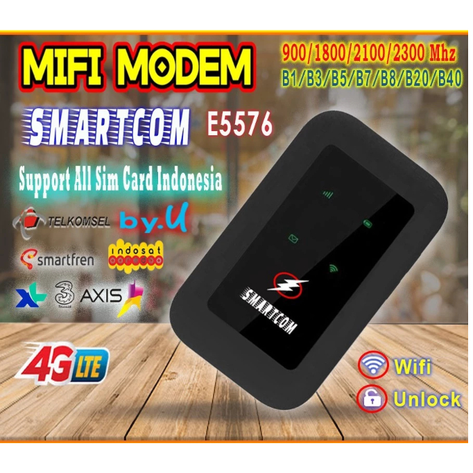 < SMARTCOM > Modem Mifi ZTE MF920VS 4G Unlock All Operator