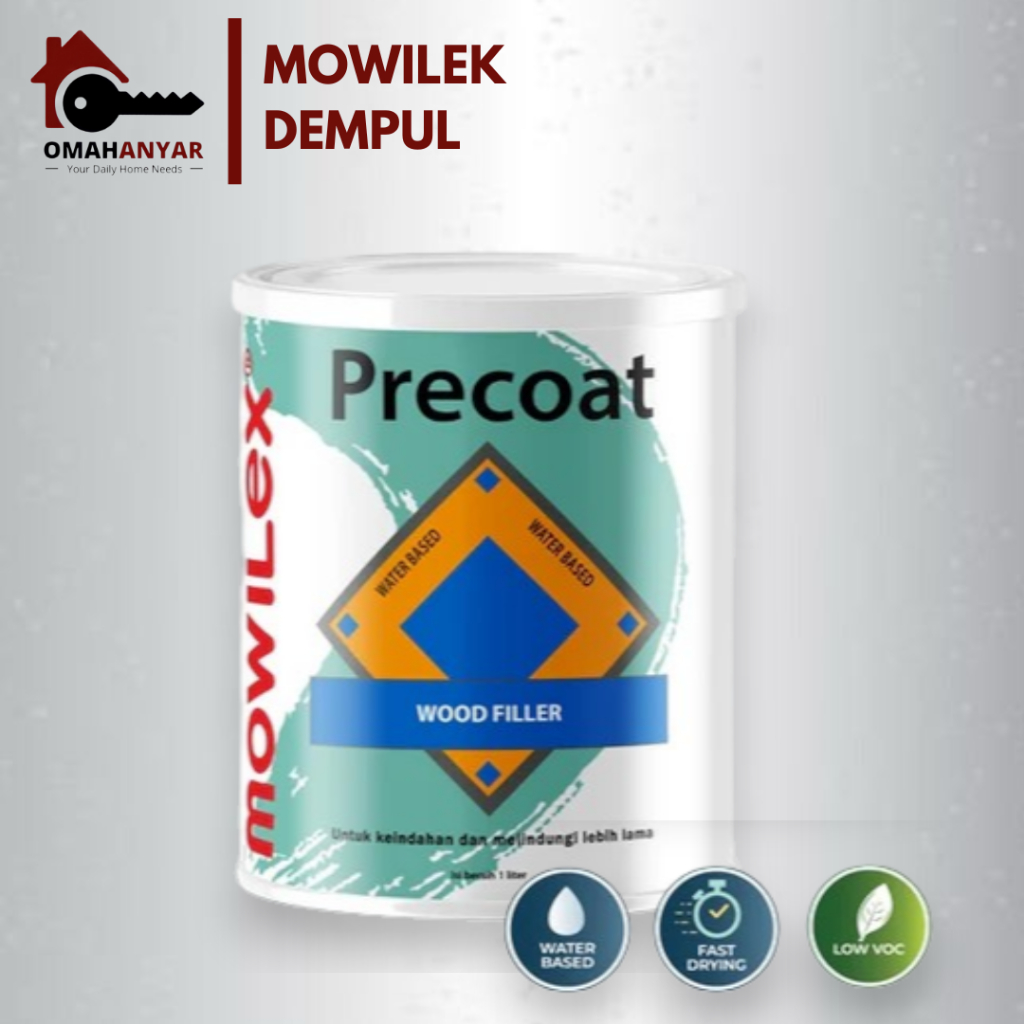 Mowilex Wood Filler Precoat - Dempul Kayu Water Based Penutup Pori Kayu