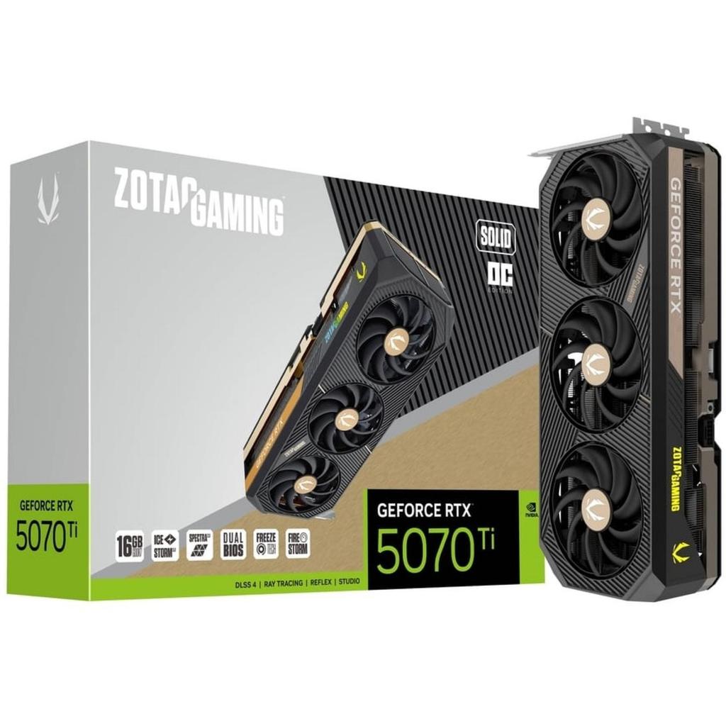ZOTAC GAMING GEFORCE RTX 5070 TI SOLID OC 16GB GDDR7 - Zotac RTX 5070 Ti Solid 16GB OC