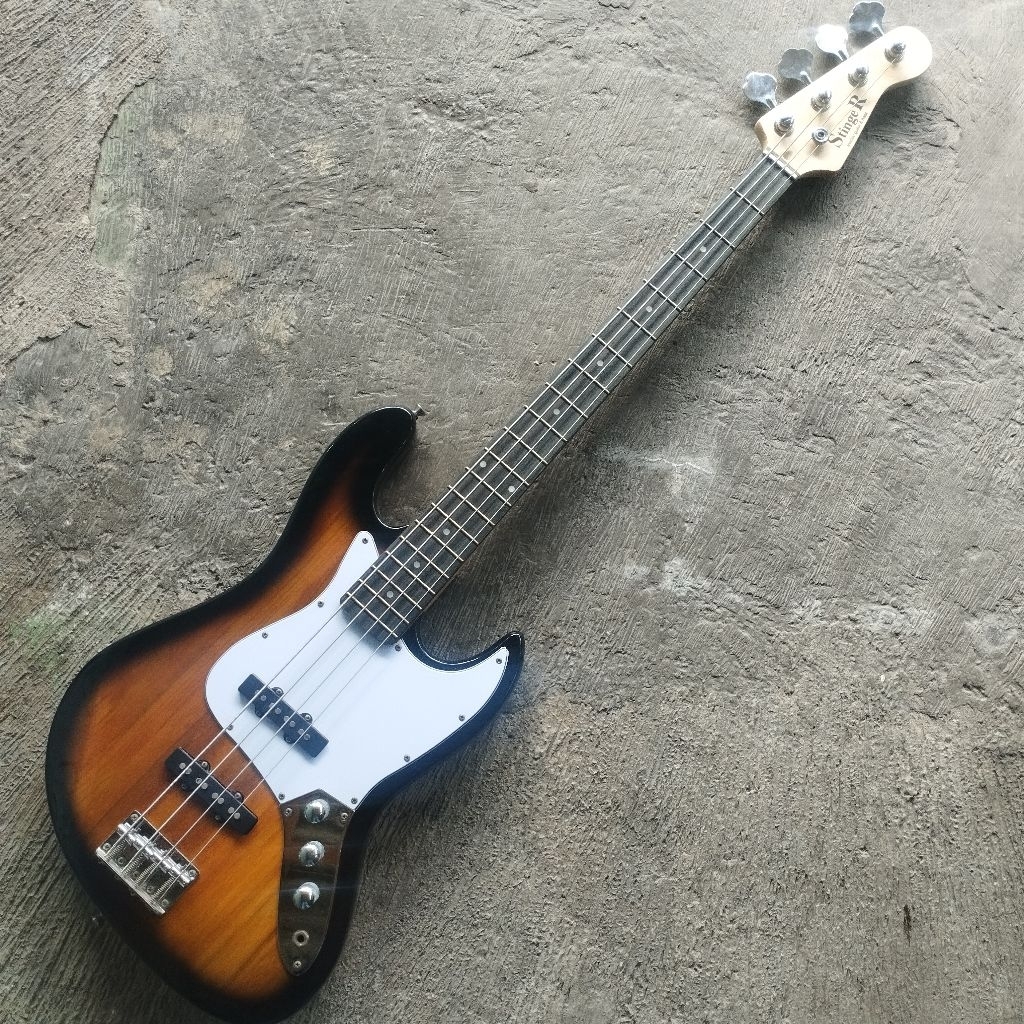 GITAR BASS ORIGINAL STINGER JAZZ BASS SUNBRUST MURAH SECOND