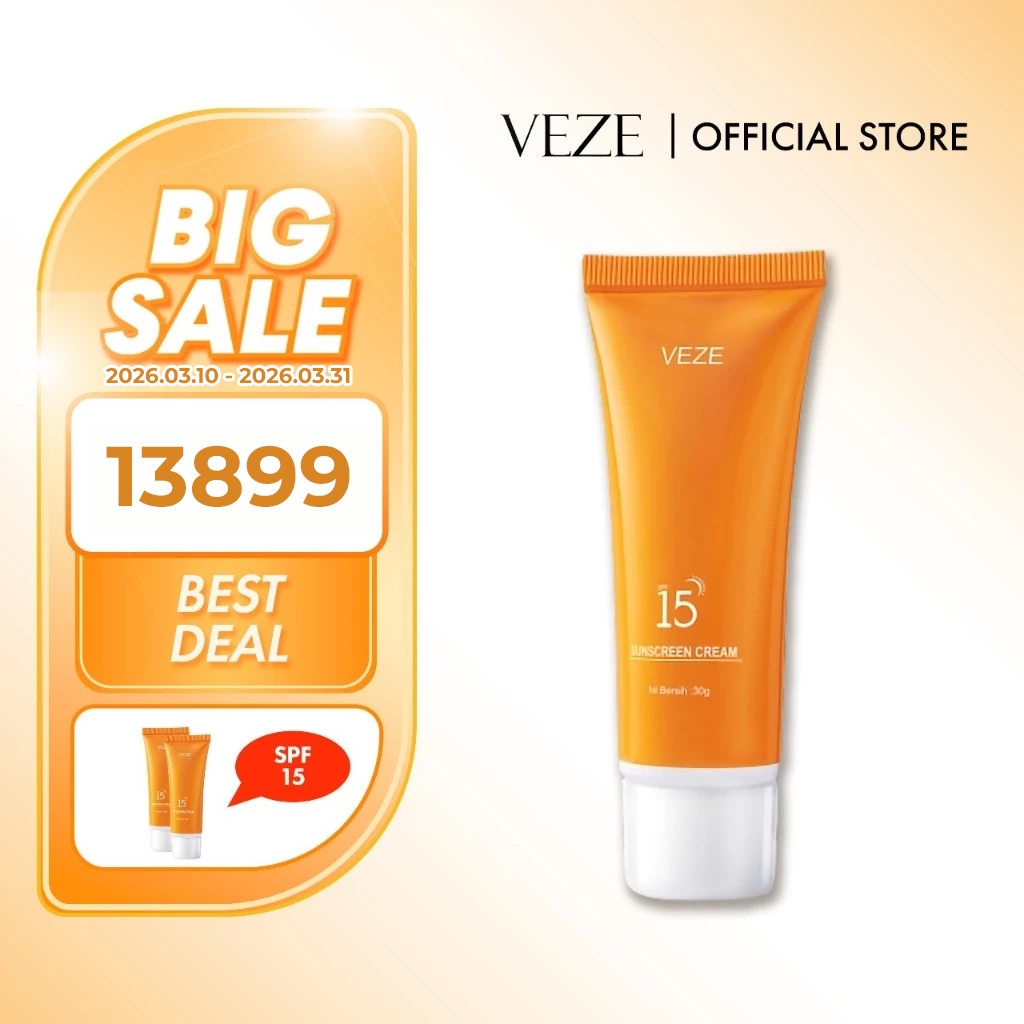 [BPOM] - VEZE Sunscreen UV Shield Krim Pencerah Pelembab Wajah Dan Tubuh 30g