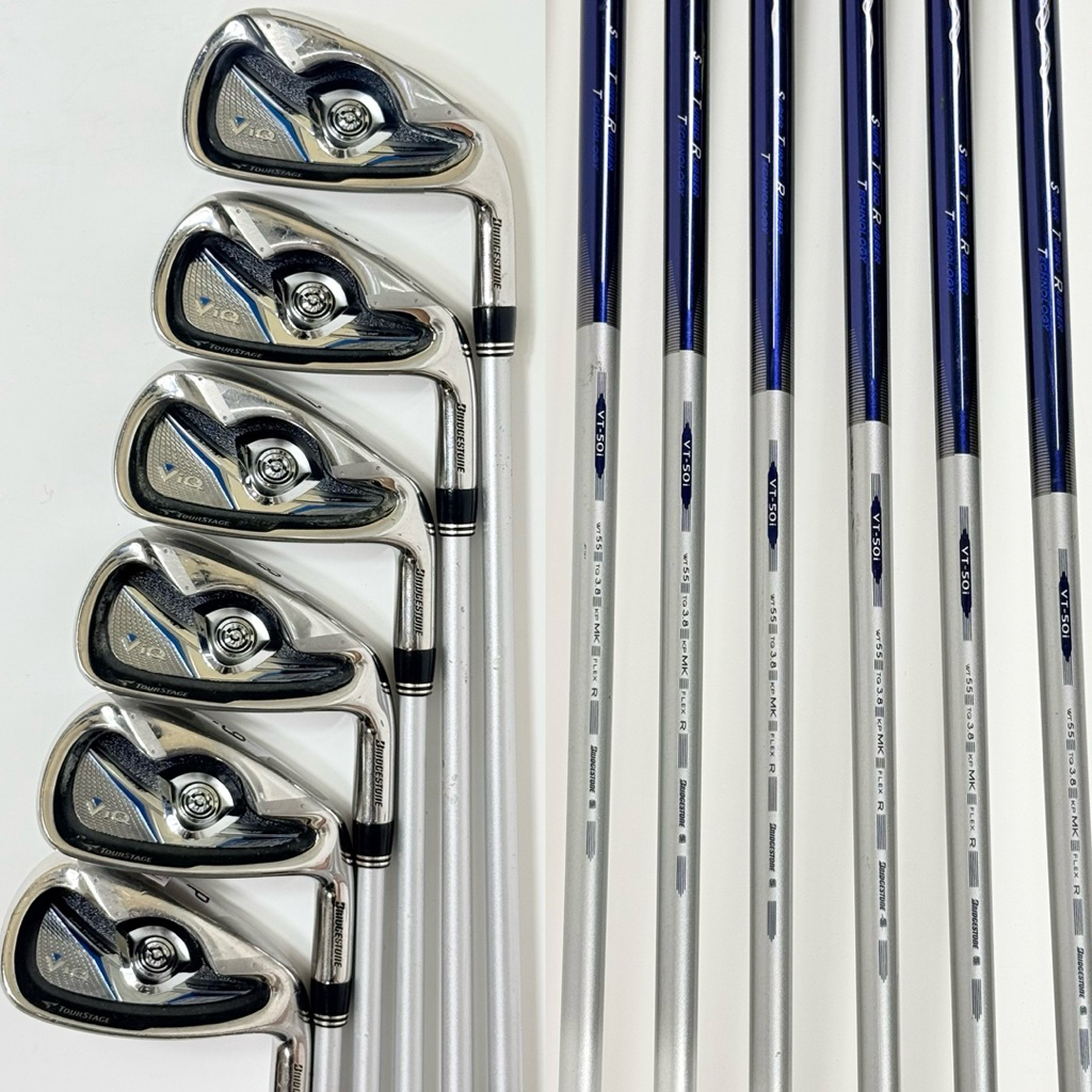 Iron Set Golf Man Bridgestone Tourstage VIQ Shaft Graphite Flek Reguler Bekas Original - Stick Golf 