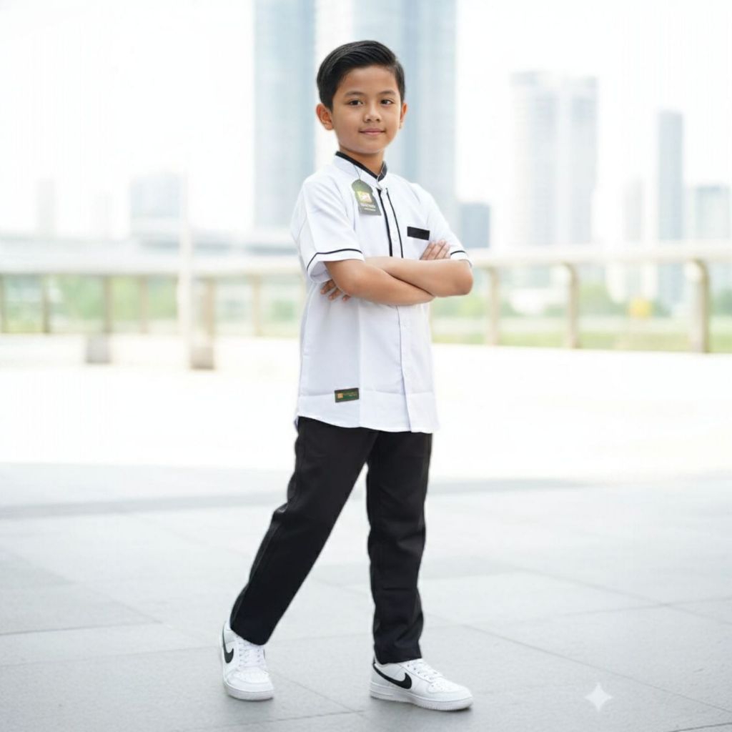 SETELAN KOKO ARKA BY BIN MUSLIM//BAJU ANAK LAKI-LAKI USIA 2-12THN