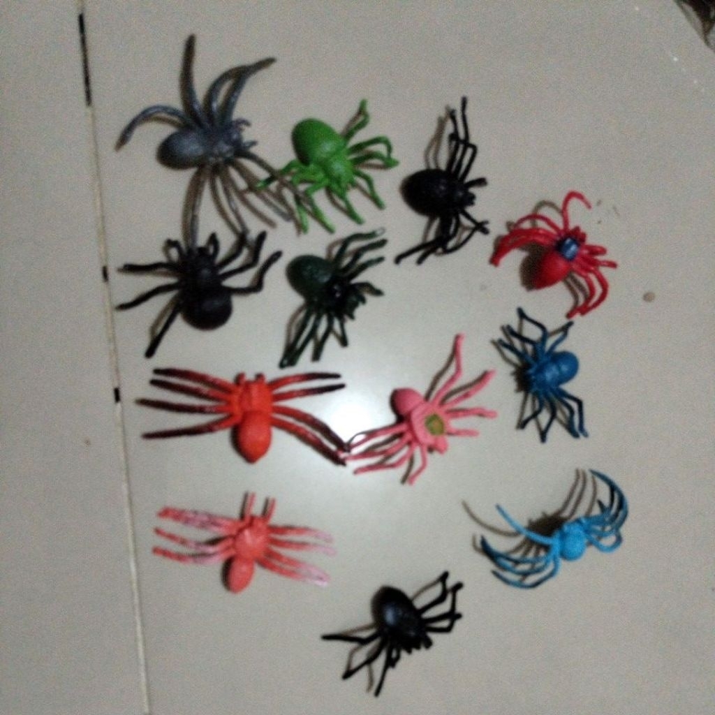 mainan anak laba laba plastik / mainan prank / mainan laba laba karet