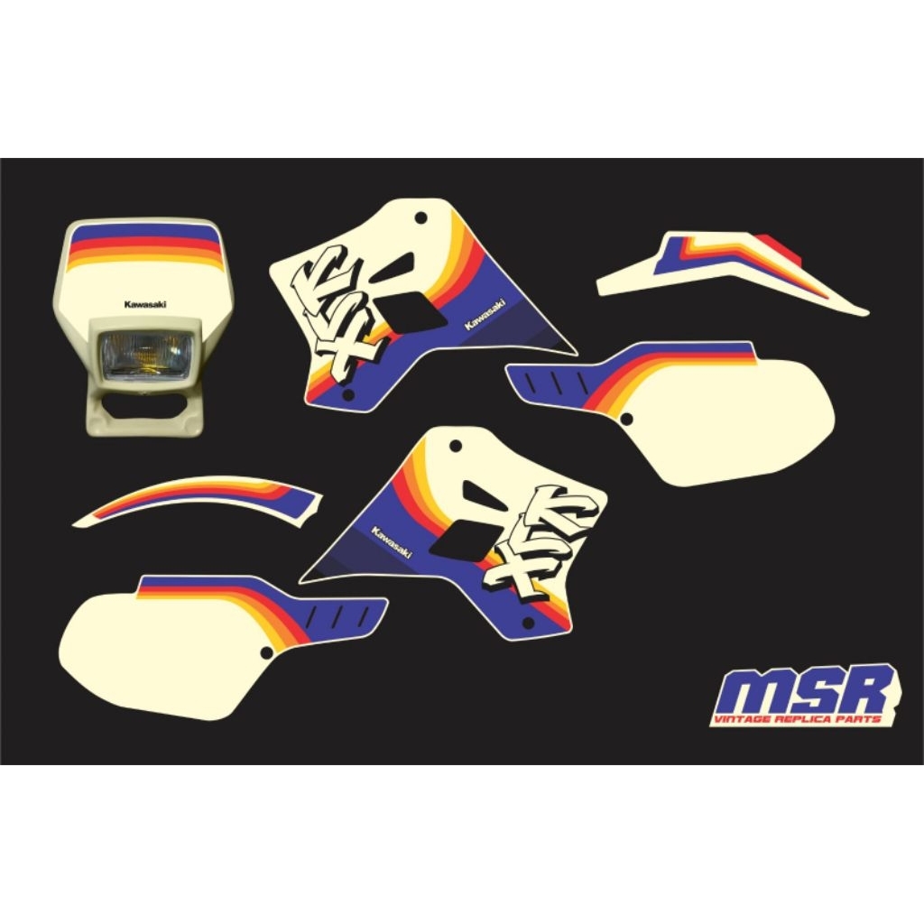 Decal custom / stiker custom klx 150 vintage look