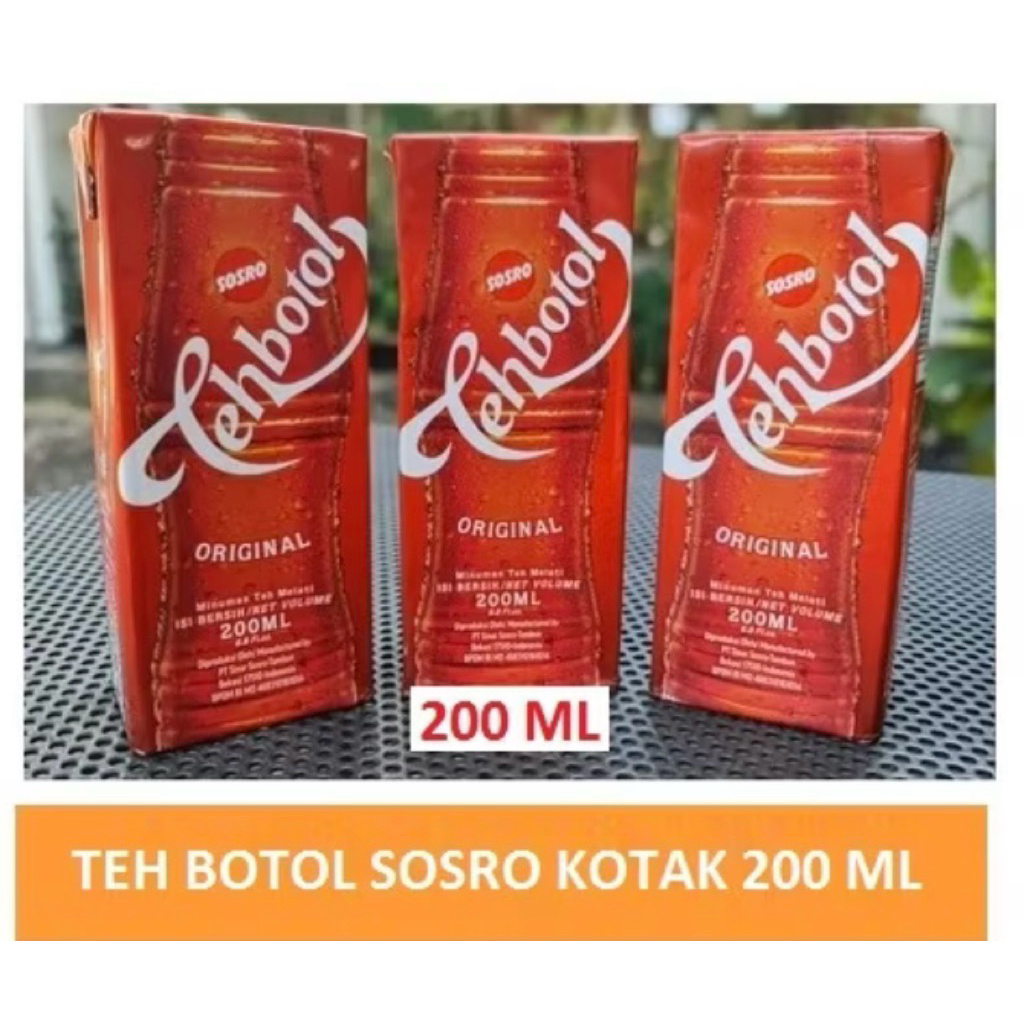 Teh botol sosro kotak 200 ml