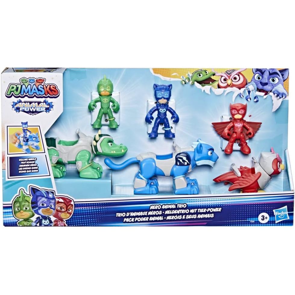 PJ MASKS HERO ANIMAL TRIO ORIGINAL HASBRO MAINAN FIGURE PJ MASKS ANIMAL RIDE