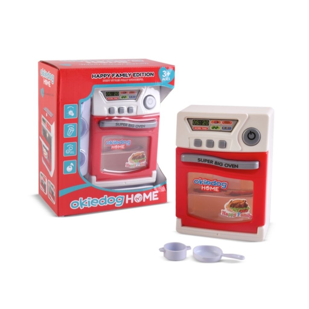 OKIEDOG HOME ELECTRONIC OVEN PLAYSET MAINAN OVEN ANAK MAINAN PERAN ANAK ORIGINAL