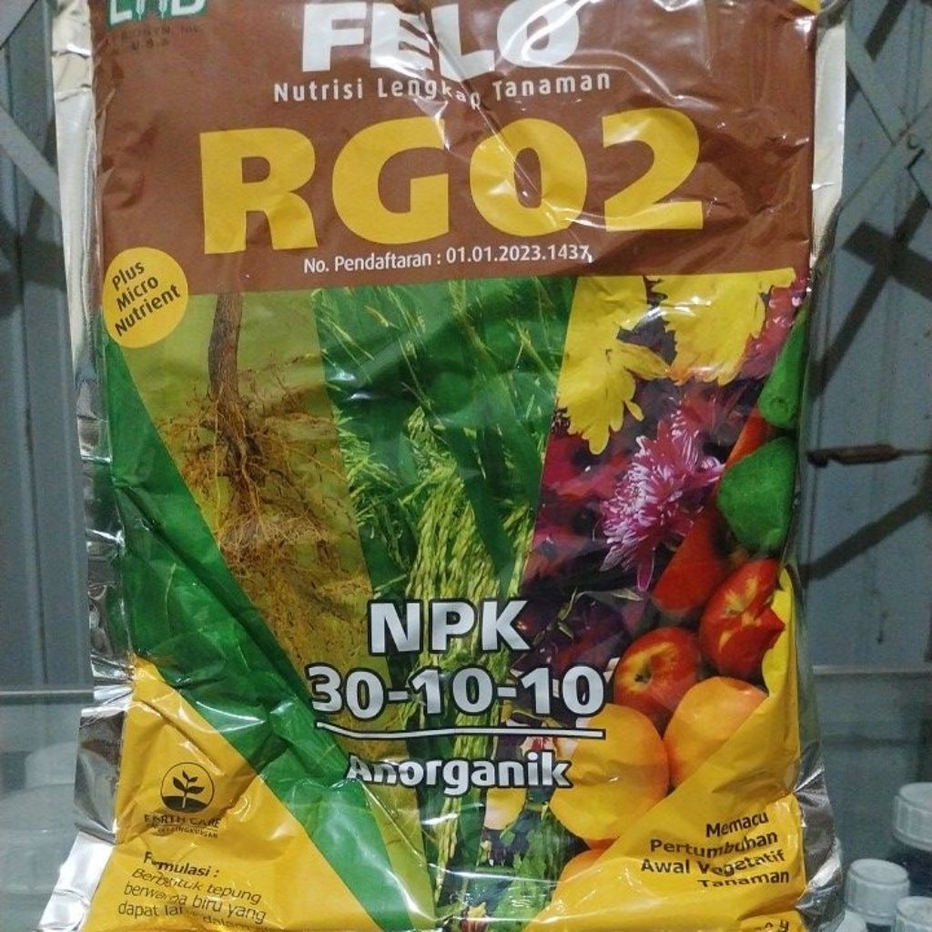 NPK 30-10-10 Felo RG02 kemasan 500gr