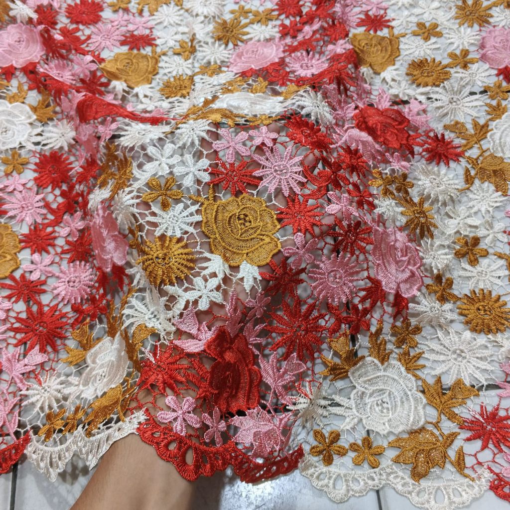 kain brokat prada premium - kain brokat prada meteran - bahan brokat prada katun - brokat prada 0,5m