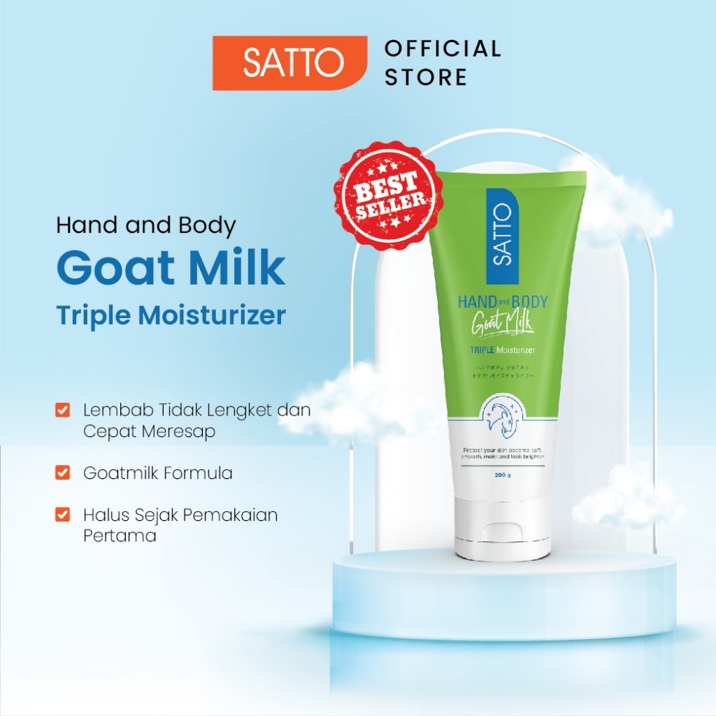 SATTO HandBody & Triple Moist Lotion 200gr | Melembabkan & Mencerahkan
