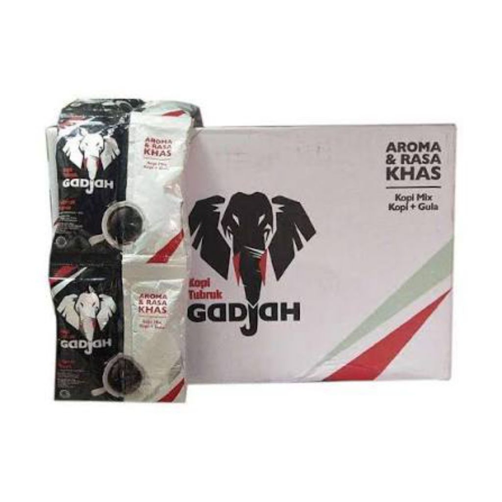 Kopi Gajah Pisah Gula 23gr × 12 Renceng × 1Dus