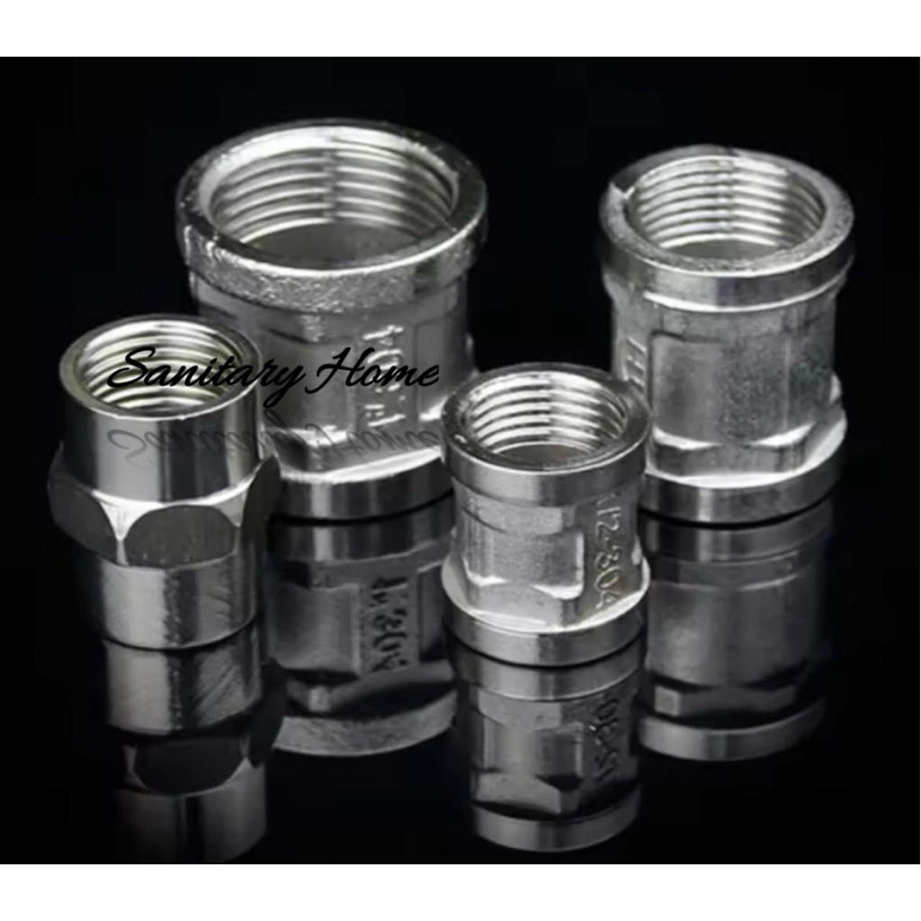 sock sambungan drat dalam sock pipa drat 1/2inch 3/4inch 1inch sock sambungan stainless
