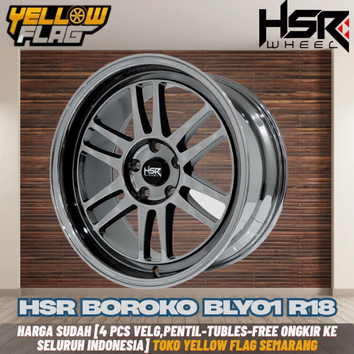 Velg Black Chrome R18 Untuk Mobil WRV Xpander Lancer Innova HRV Zenix Velg Mobil Ring18 Black Chrome