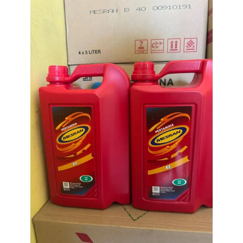 Oli Mesran B40 5 Liter Pelumas Mesin Diesel 1 dus isi 4botol