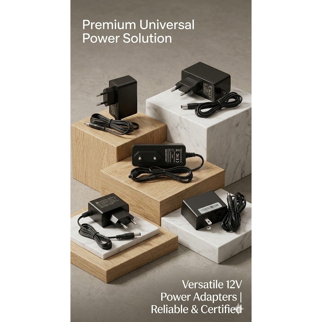 Adaptor 12V-1A Untuk Modem//Router//STB//CCTV//DVR//HTB / Universal Bekas Original