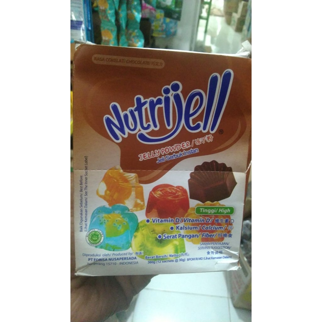 Nutrijel Coklat 1 Box 12 Saset - Praktis, Ekonomis, Lezat