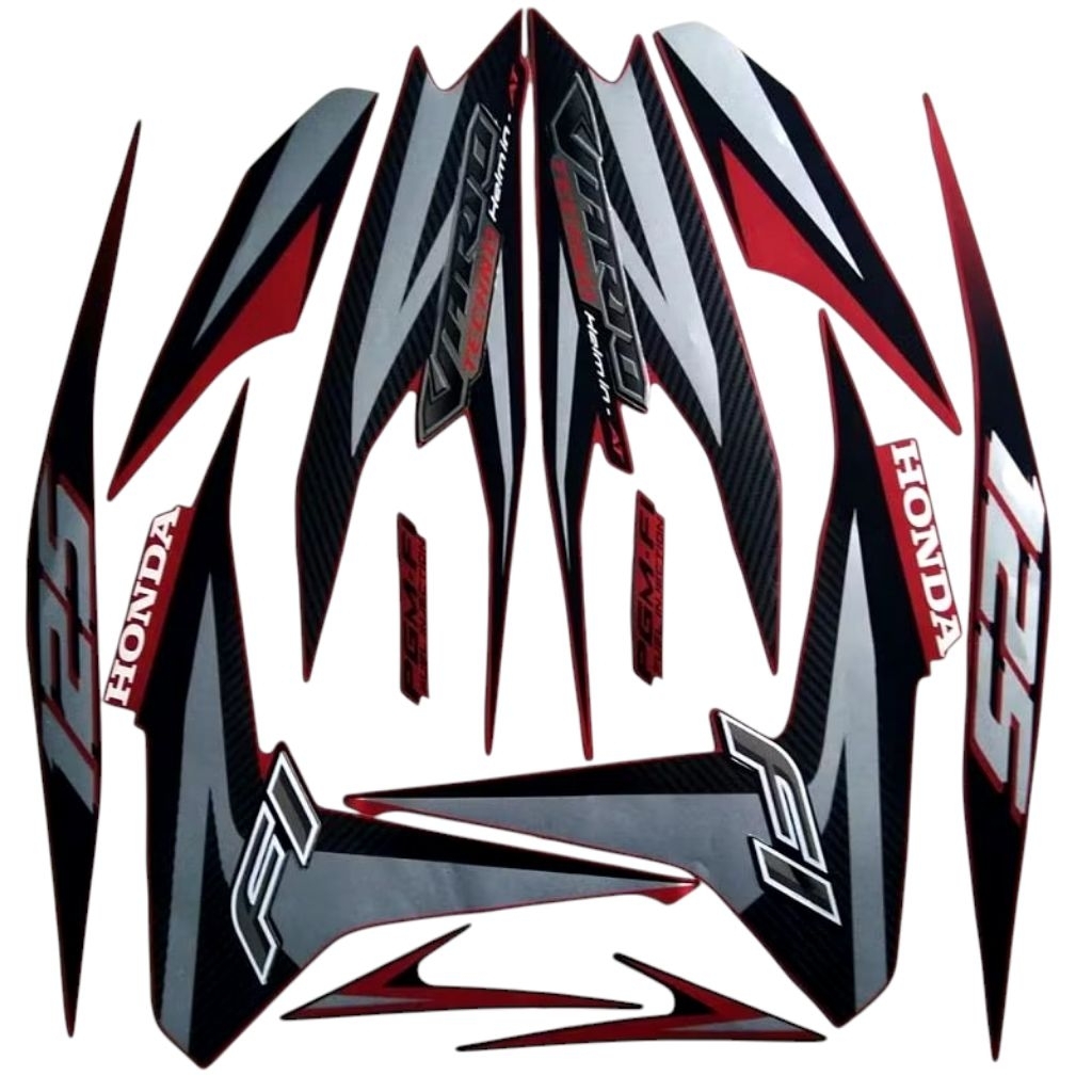 Stiker Striping Lis Body Motor Vario Techno 125 2012 Warna Merah
