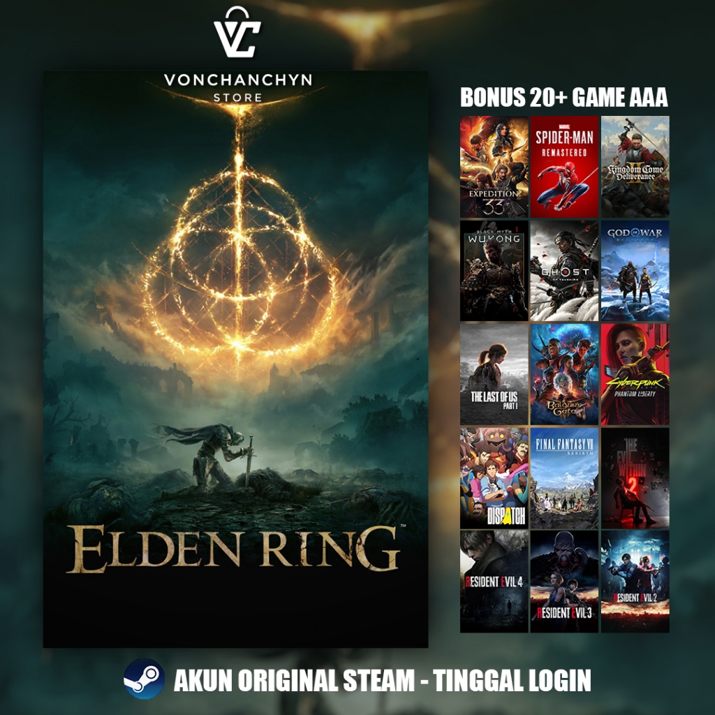 Elden Ring + Bonus 208 Game Original - Steam Sharing