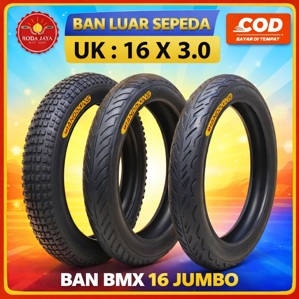 WANDA KING 16 x 3.0 Ban Luar Sepeda BMX 16 JUMBO