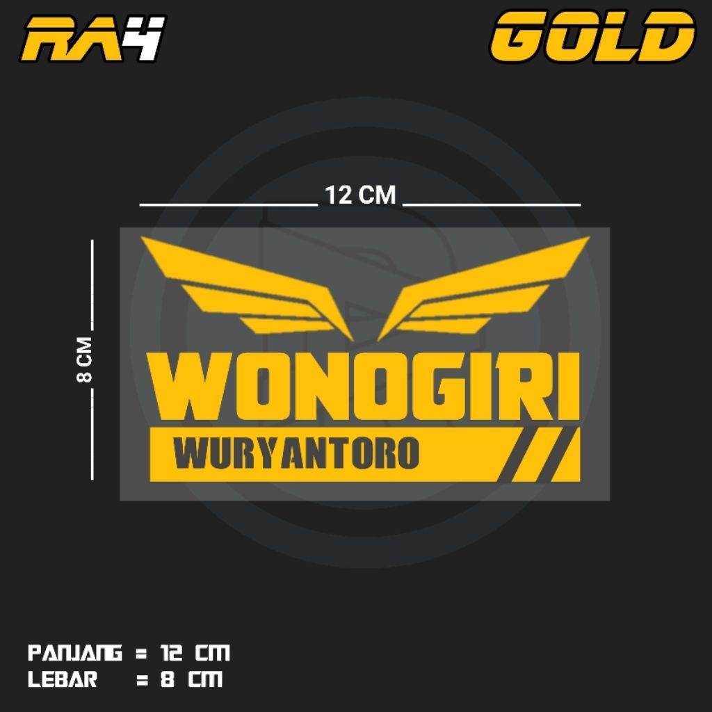 STIKER CUTTING TULISAN WONOGIRI WURYANTORO | RA4 KEC
