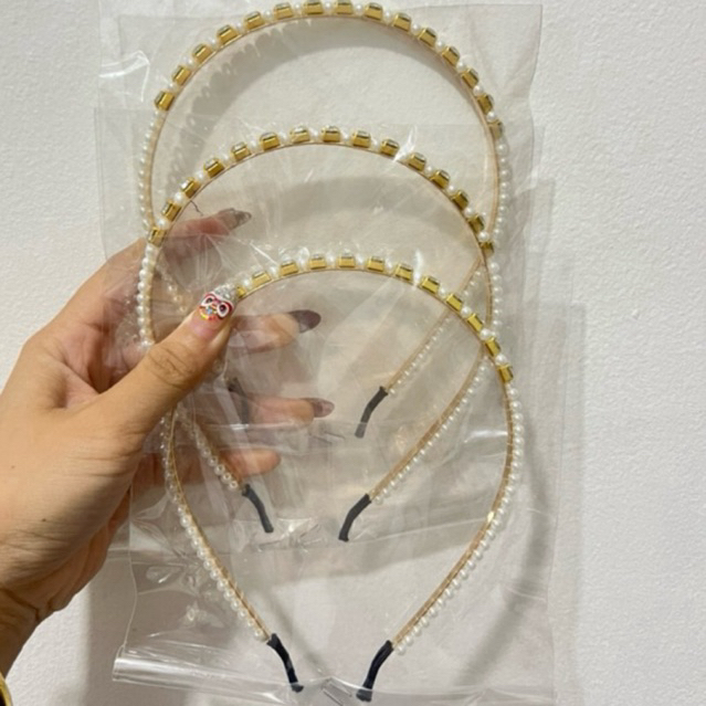 bando mutiara Korea bandana dewasa berlian korean