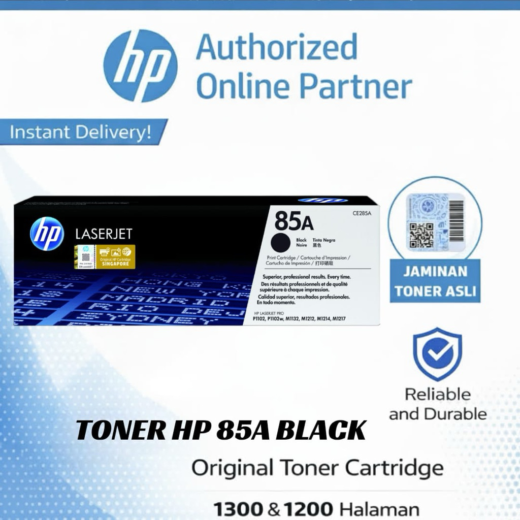 Toner HP 85A CE285A Original Black – Untuk HP LaserJet P1102 M1132 M1212 – Toner Printer HP